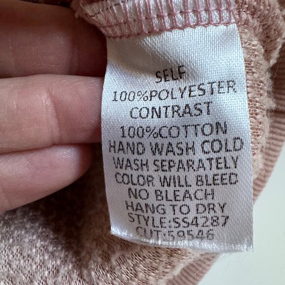 Judith March Partner N Wine Sherpa Sweater Pullover XL EUC Rhinestone Bling - Picture 7 of 8